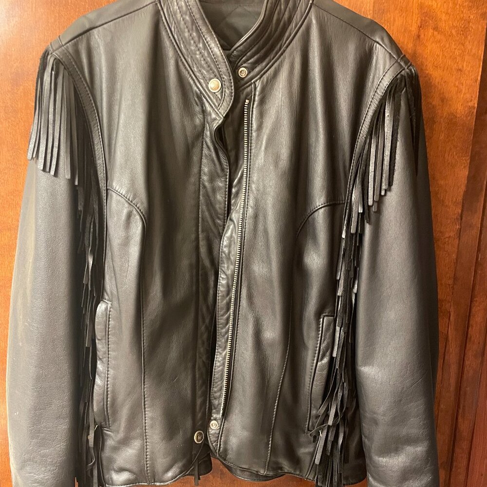 Vintage women's Harley Davidson leather fringe jacket